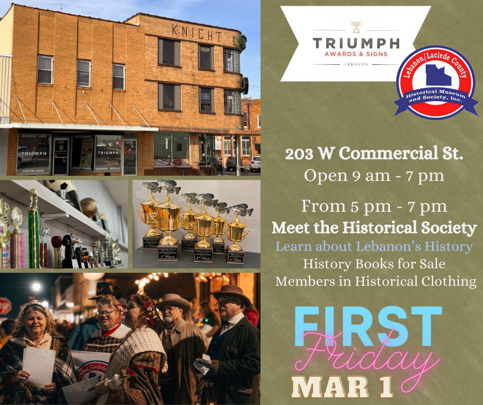 Historical Society March 1 First Friday Downtown Lebanon MO