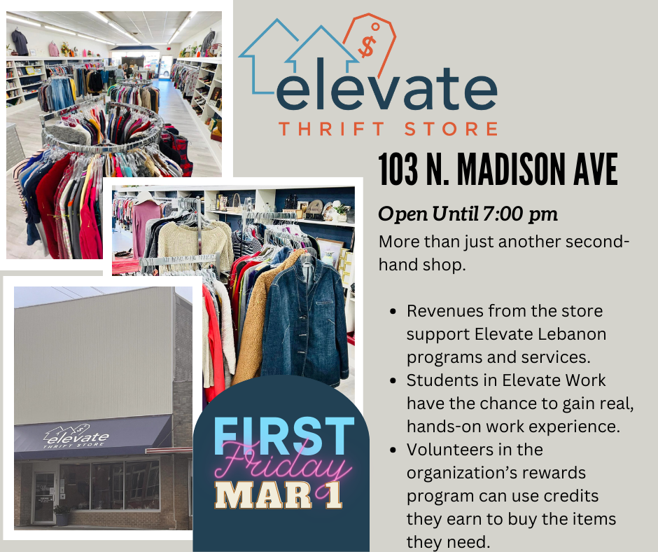 elevate thrift march 1 first friday downtown lebanon mo